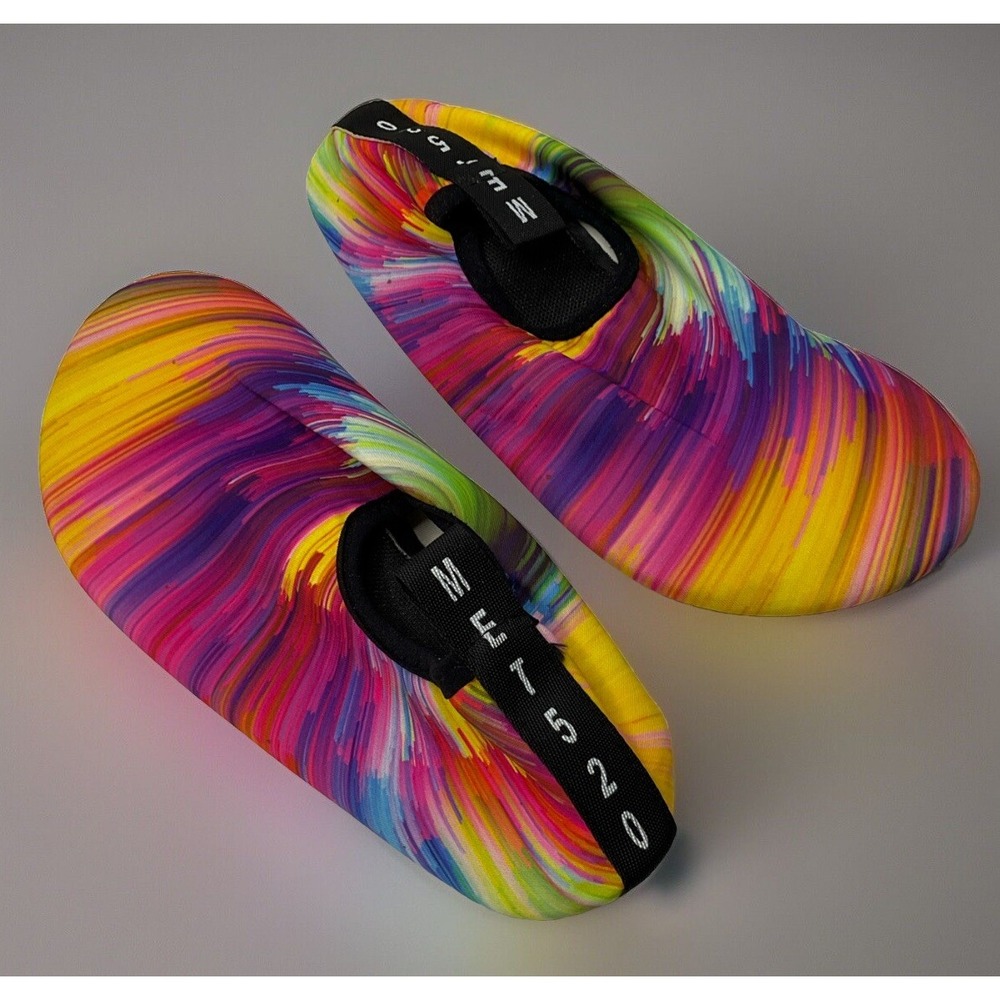 Met520 Water Shoes Slip On Fabric Rainbow Striped Sz 40/41 Lightweight Met‎ 520